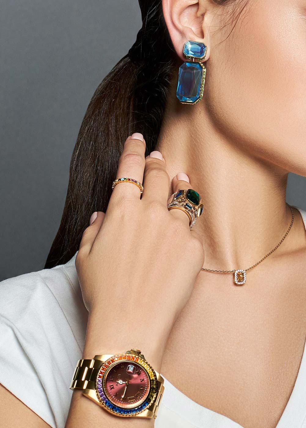 Коктейльное кольцо Swarovski Chroma 5600663