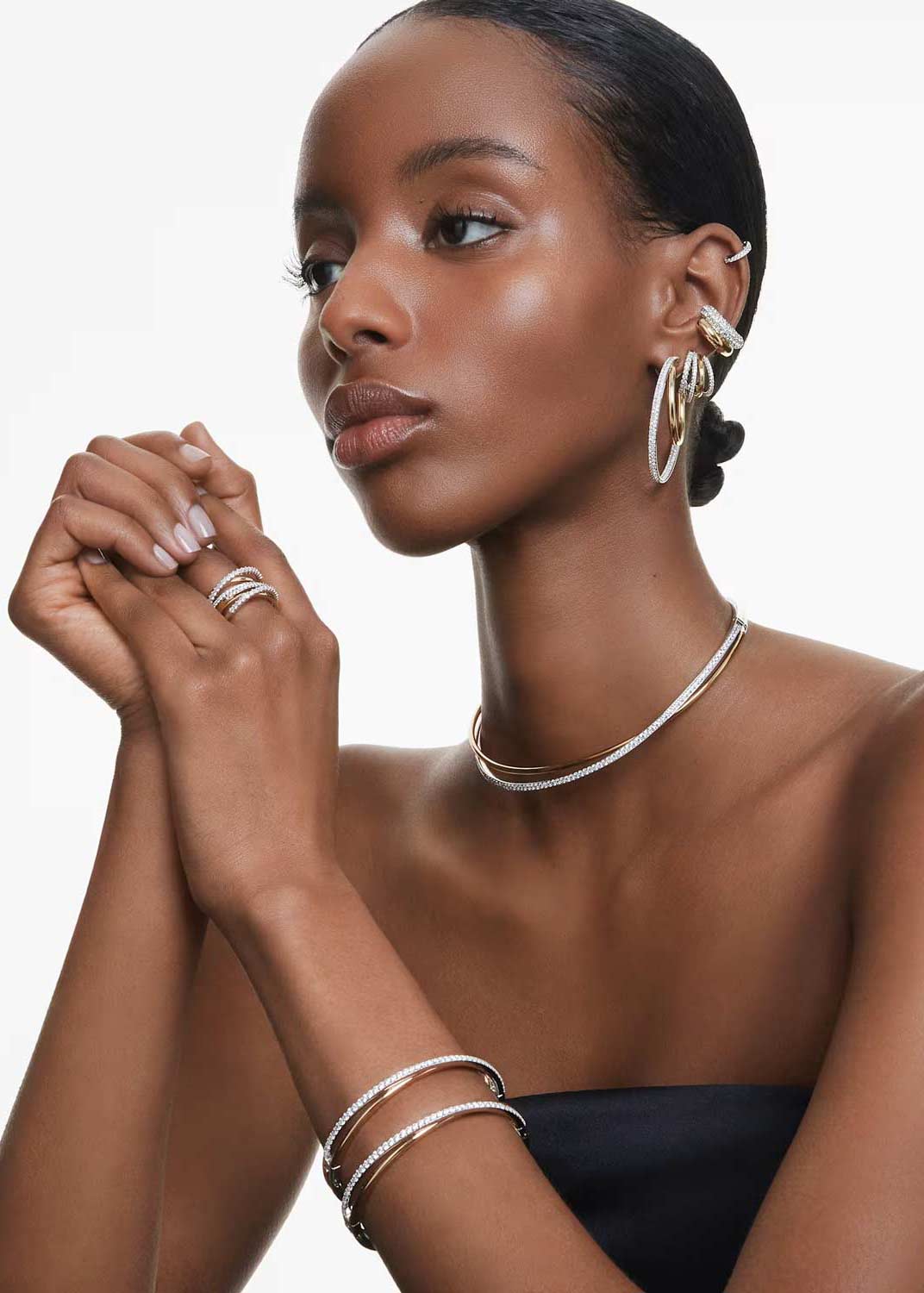 Серьги хаггисы Swarovski Matrix 5690670