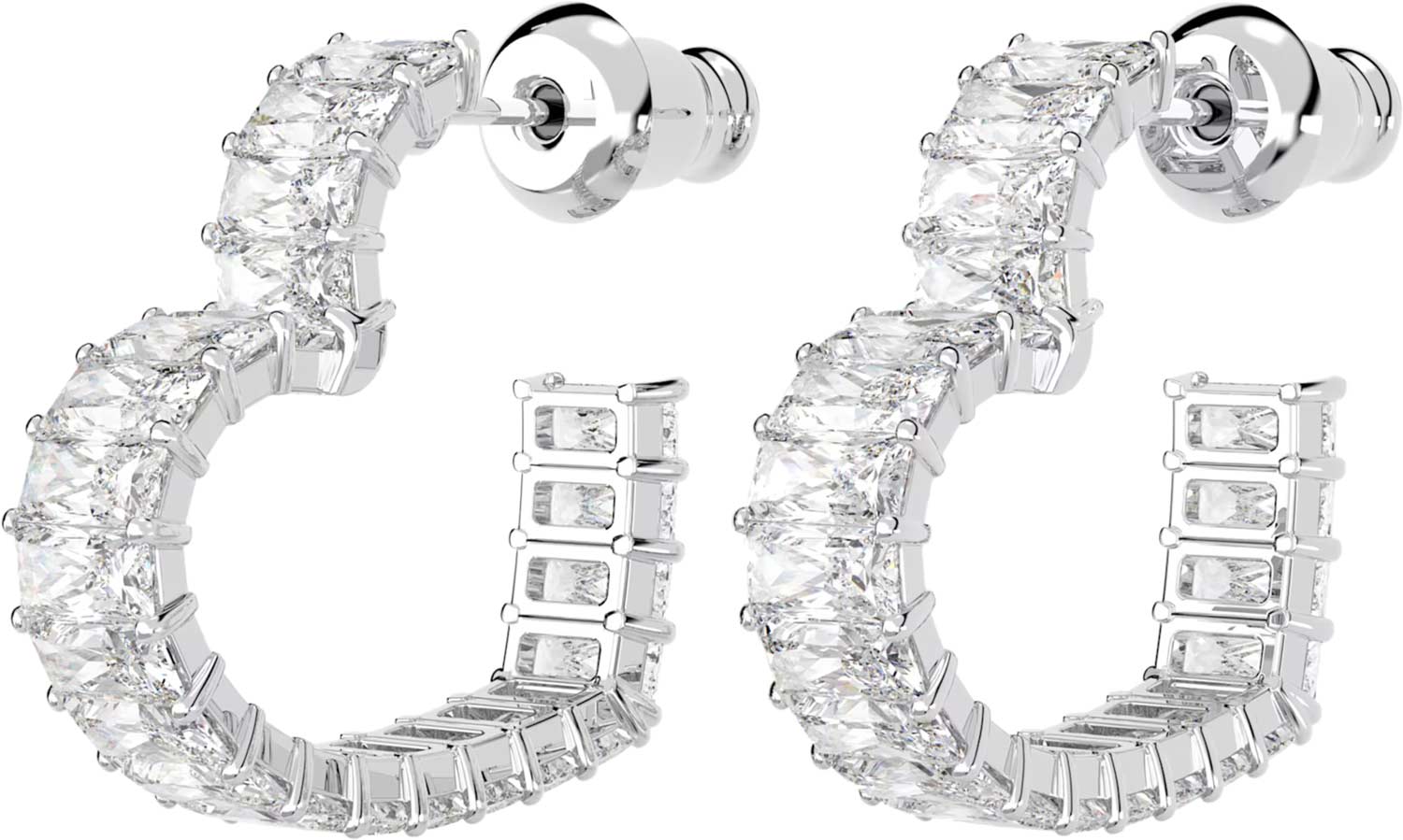 Серьги полукольца Swarovski Matrix 5653170 Серьги полукольца Swarovski Matrix 5653170