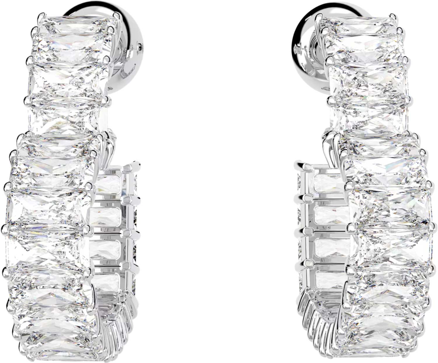 Серьги полукольца Swarovski Matrix 5653170 Серьги полукольца Swarovski Matrix 5653170
