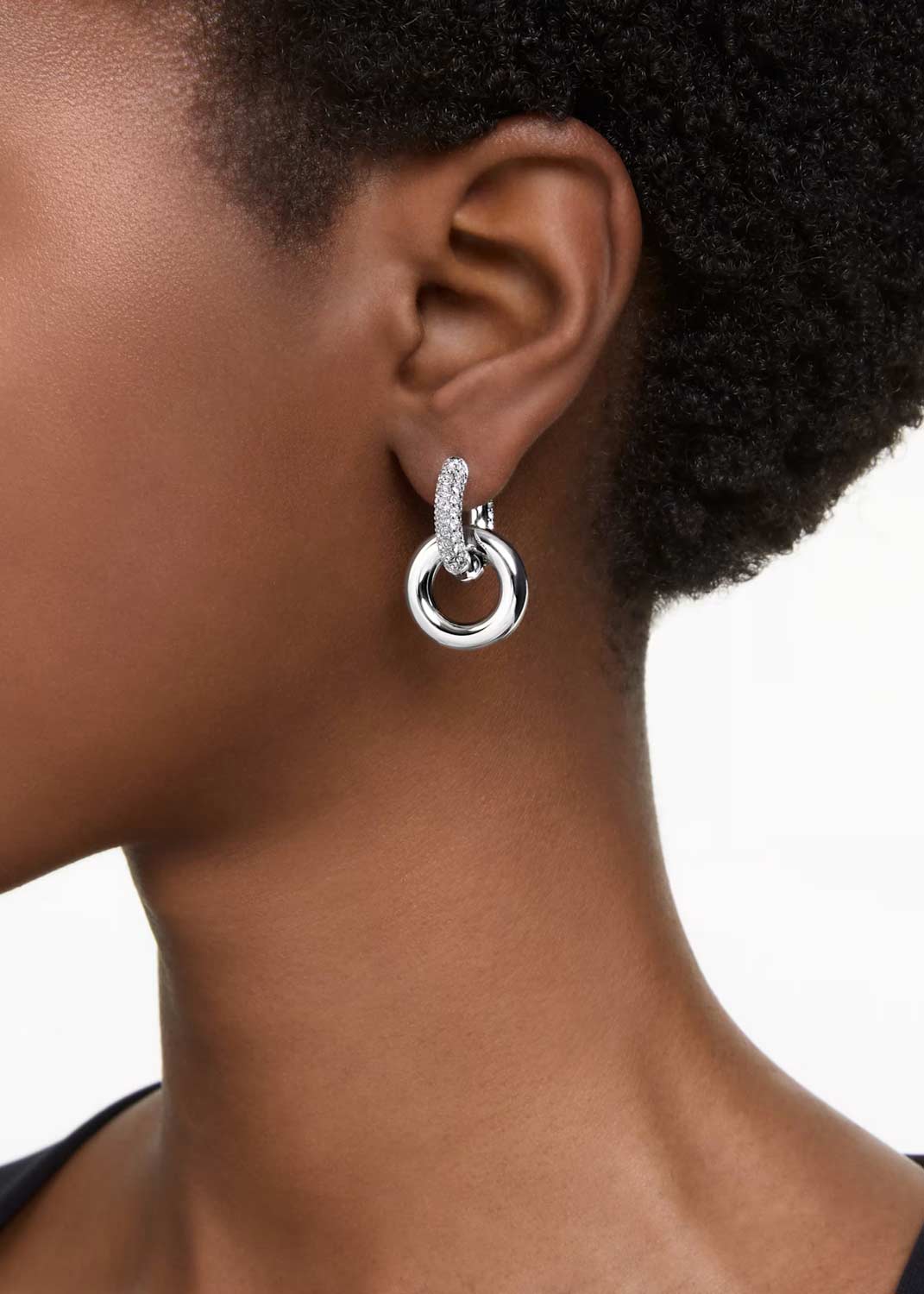 Серьги круглые Swarovski Dextera 5671807 Серьги круглые Swarovski Dextera 5671807