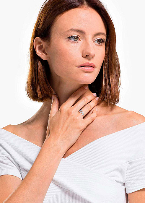 Кольцо ''Знак бесконечности'' Swarovski Infinity 5535401